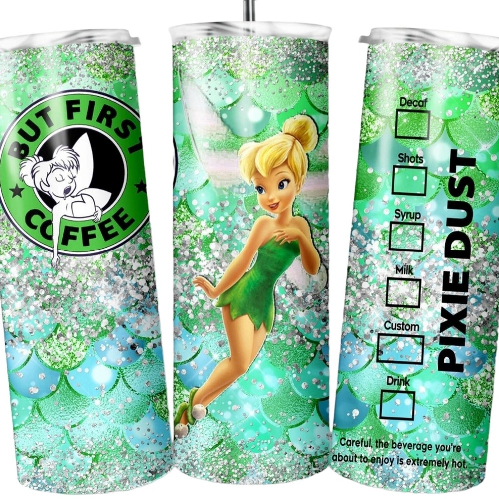 Tinker Bell 20oz Tumbler With Metal Straw